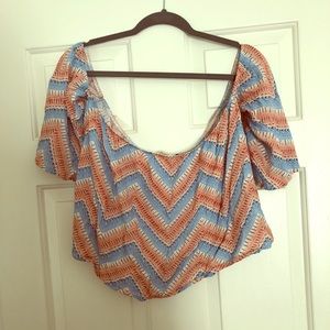 Off the shoulder patterned Top